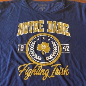 LAST LARGE! 🔥Notre Dame Fighting Irish Navy Blue, Gold, White Crop Top